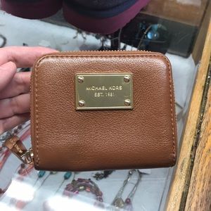 Michael Kors camel colored soft wallet